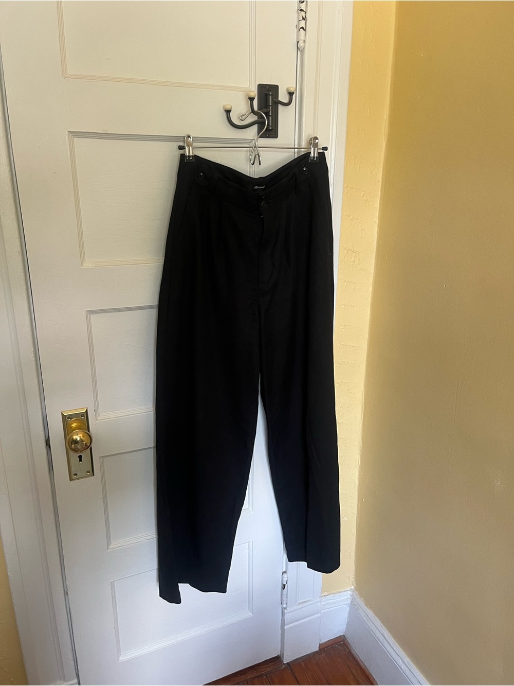 Madewell Black Harlow Wide-Leg Women's Pants